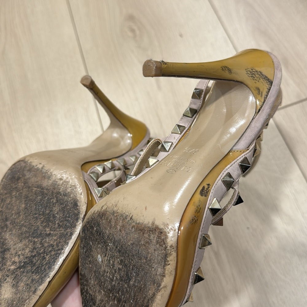 VALENTINO GARAVANI RKSTUD HEELS SHOES 37.5 - Picture 8 of 10